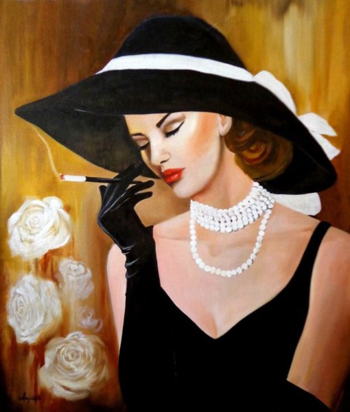 Портрет дамы в шляпе