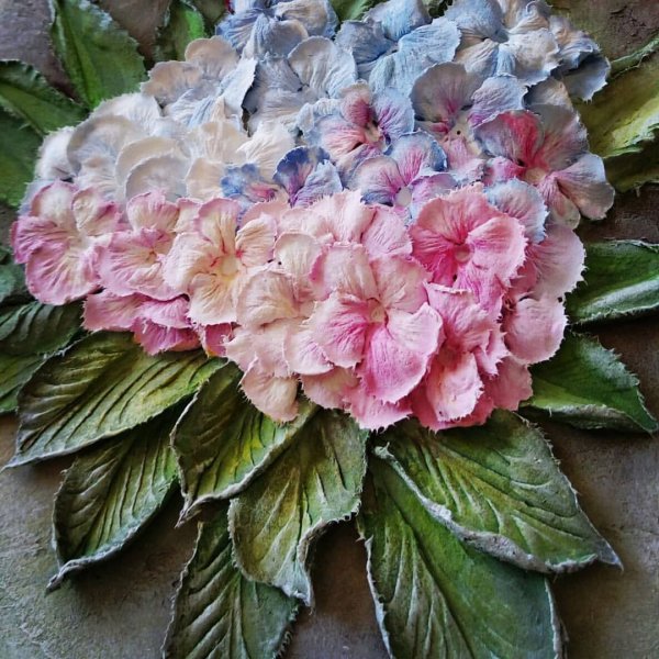 Объемная живопись гортензия