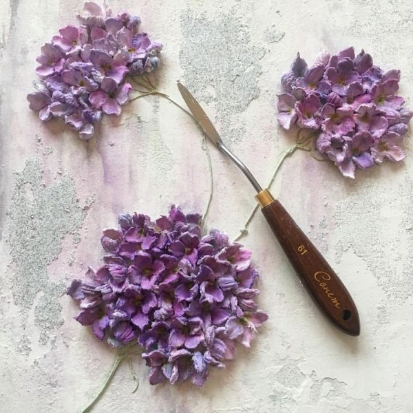 Скульптурная живопись сирень