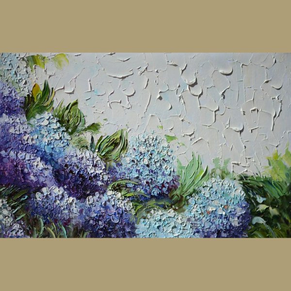 Гортензия акрилом мастихином