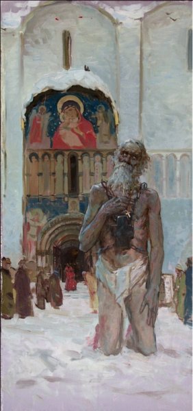 Юродивый Василий Блаженный картина