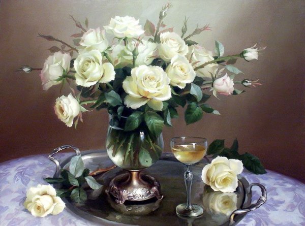 Художник Юрий Николаев натюрморты цветы