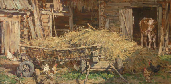 Деревенский двор 1860 Шишкин