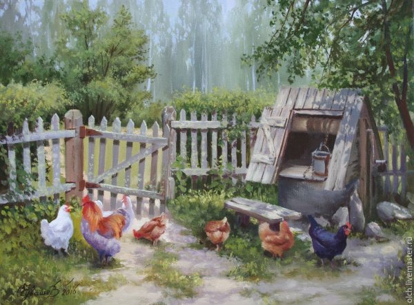 Картины художников в деревне летом Чувашев Олег