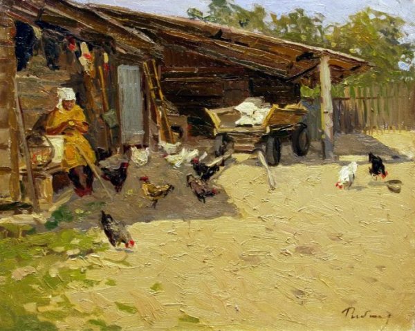 Иван Шишкин - деревенский двор