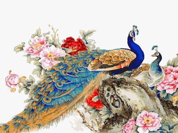 Павлин живопись Китай