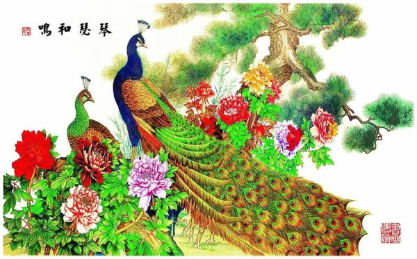 Павлин фэн шуй