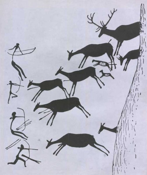 Первобытное искусство олень