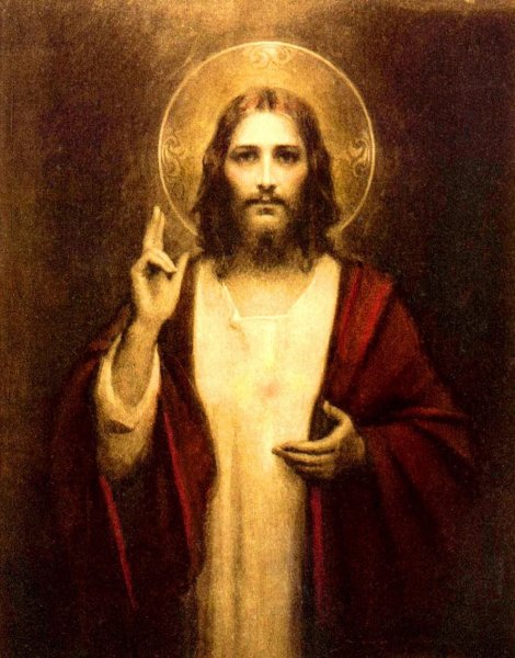 Икона Иисуса Христа в белом хитоне