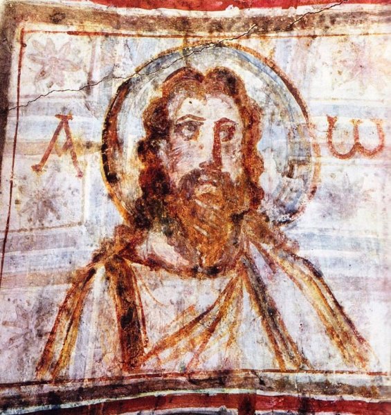 Христос фреска катакомбы Коммодиллы