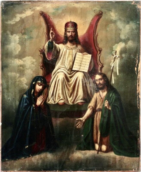 Икона Распятие Иисуса Христа в церкви