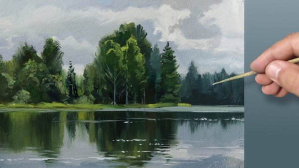 Райское место живопись маслом художник Алексей Епишин