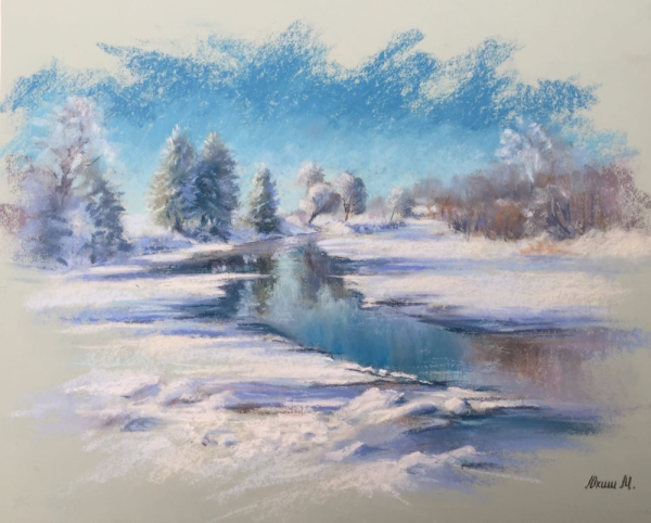 Ирина Климова пастель картины пейзажи