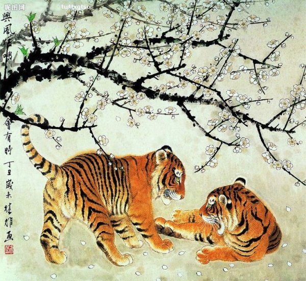 Китайские картины с тигром