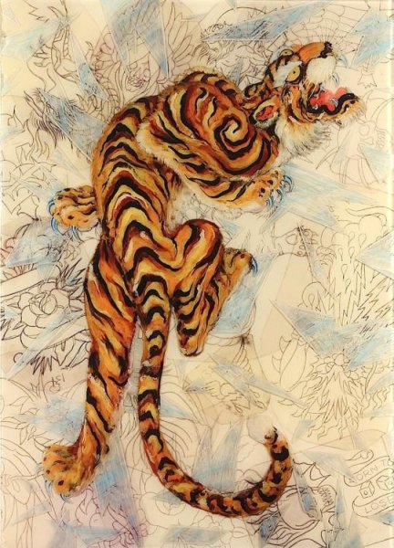 Японский тигр арт