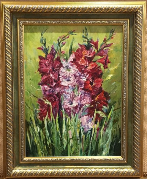 Гладиолус акварель Андрияки