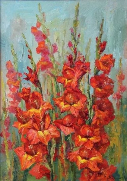 Акварель Гладиолус Беседина