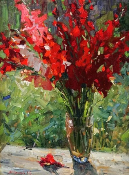 Художник Анна Коттерилл гладиолусы