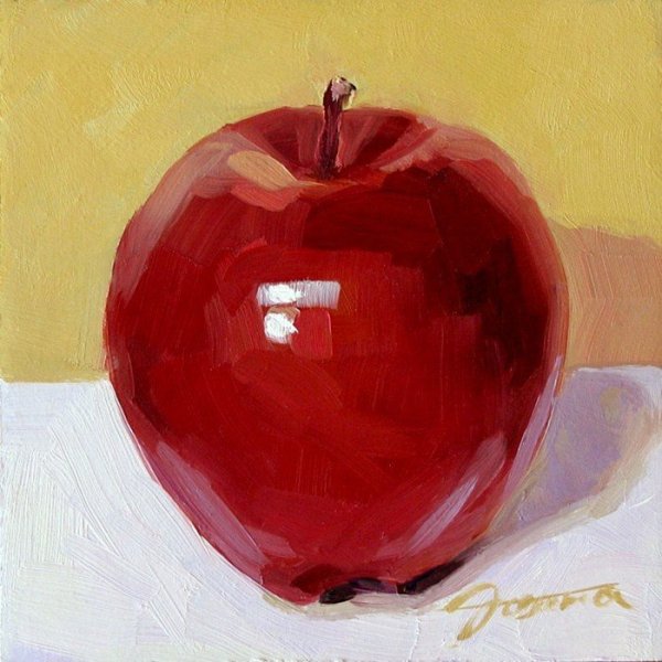 Яблоко акварелью Андрияка