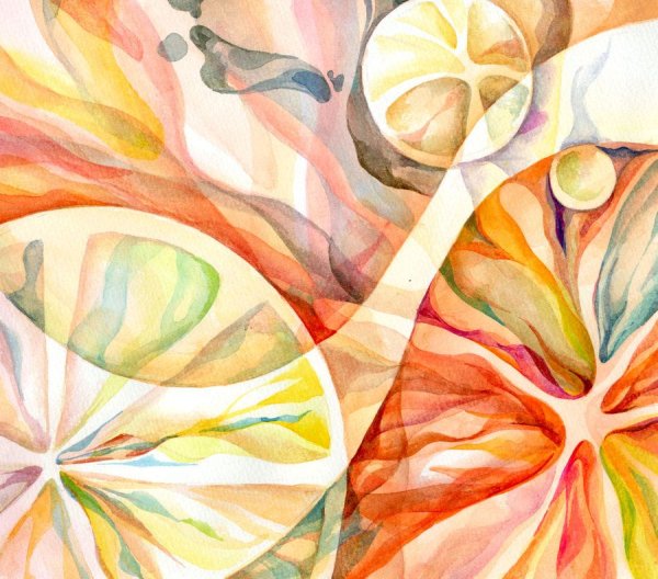 Абстрактная композиция фрукты