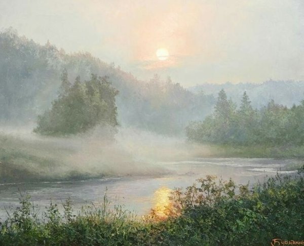 Художник Бурмакин Евгений туман