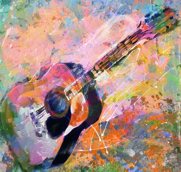 Гитара картины художников