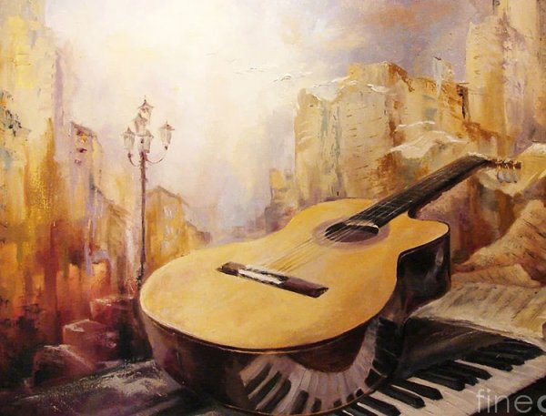 Гитара картины художников