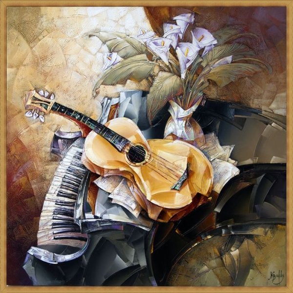 Картины Афремова саксофонистка