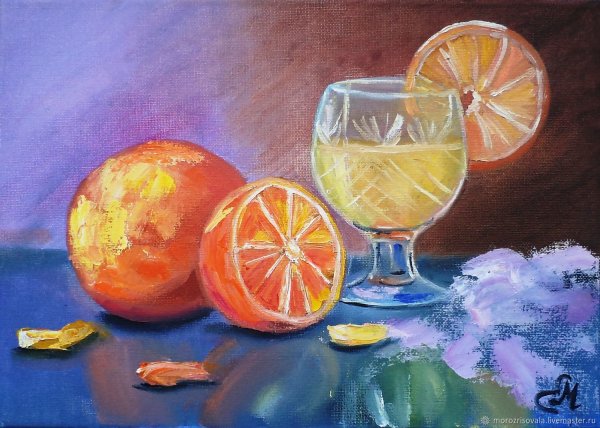 Апельсин живопись