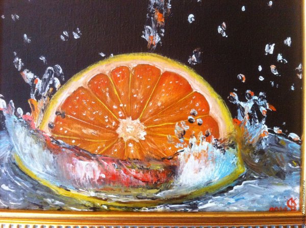 Апельсин живопись