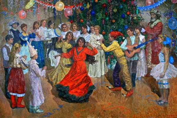 Новогодний карнавал живопись