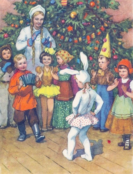 Новогодний утренник живопись