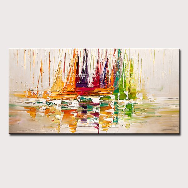 Вертикальные картины маслом для интерьера