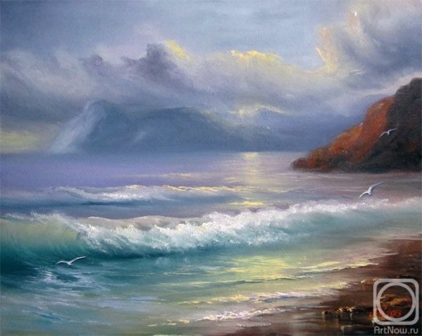 Морской Прибой маслом