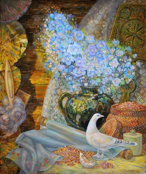 Лен на картинах художников