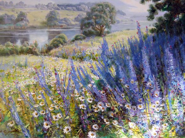 Художник Сердюков Александр полевые цветы