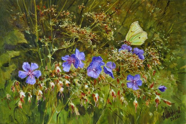 Луговые травы... Художник Алексей Аникин.