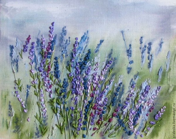 Лаванда миксборд акварель
