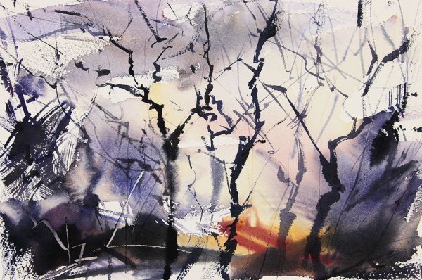 Абстрактная живопись зима