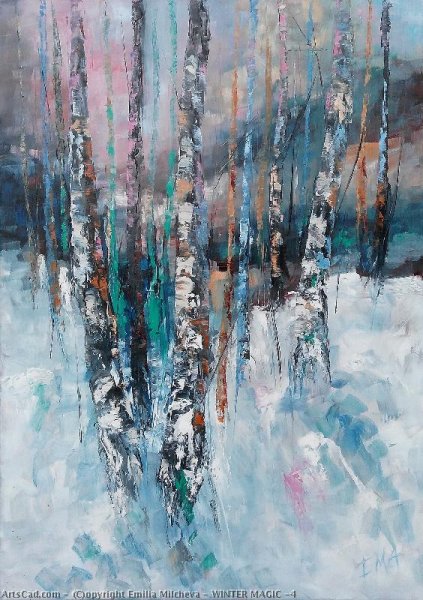 Абстрактный зимний пейзаж