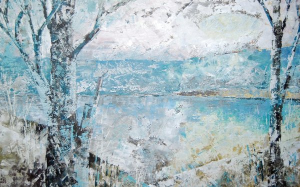 Абстрактная живопись зима