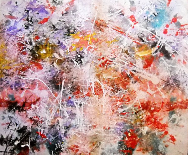 Зима абстракция живопись