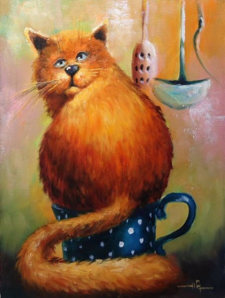 Живопись с котами