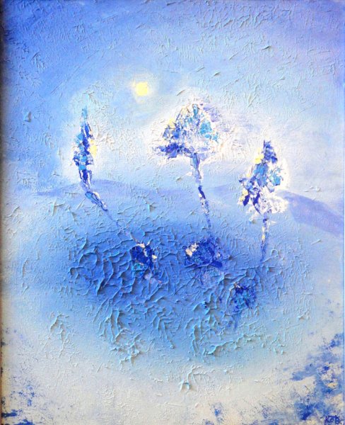 Современная живопись в голубых тонах