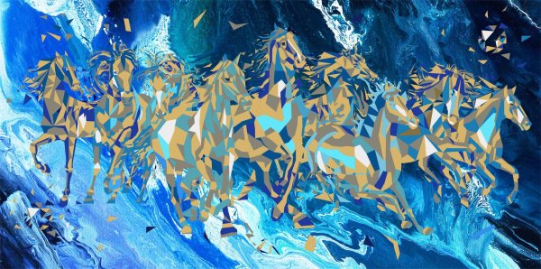 Абстрактный зимний пейзаж