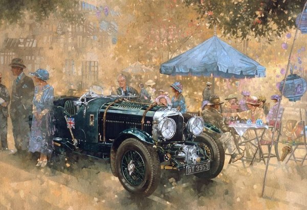 Ретро автомобили в живописи
