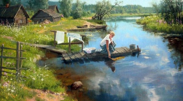 Владимир Жданов живопись деревня