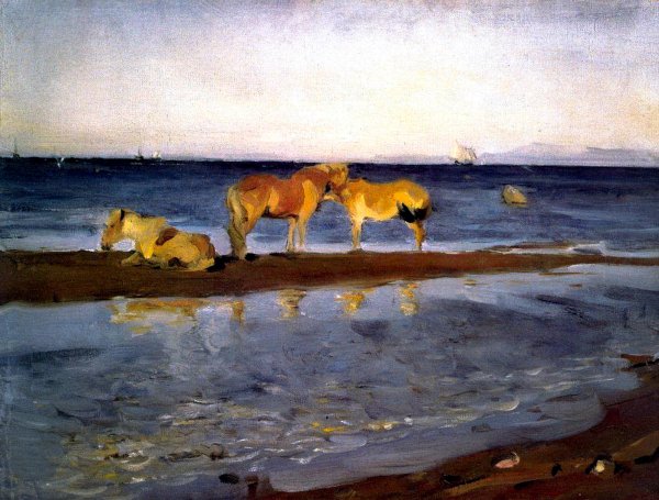 Валентин Серов лошади на Взморье