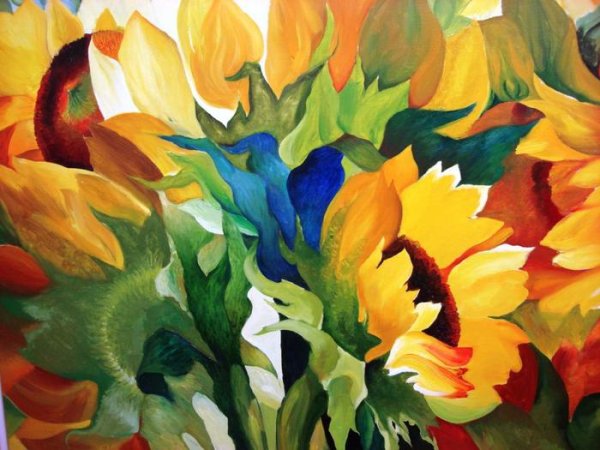 Подсолнухи декоративная композиция