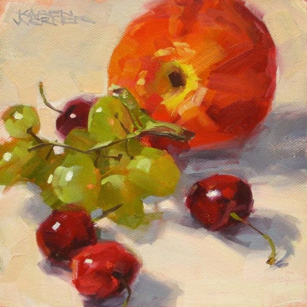 Живопись маслом фрукты